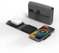 Stacje dokujące do telefonów - Mophie Snap+ travel charger - bezprzewodowa ładowarka podróżna kompatybilna z MagSafe (black) - miniaturka - grafika 1