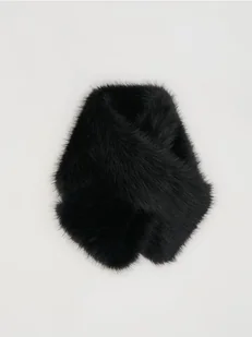Reserved - Szalik ze sztucznego futra - czarny - Czapki damskie - miniaturka - grafika 1