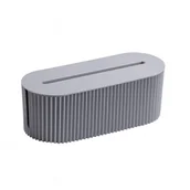 Maskownice do kabli - ATL DA444 Organizer pudełko na kable szary - miniaturka - grafika 1