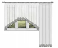 Firany - Zestaw Firan KATANIA Cyrkonie+Balkonowa 545x250 4m - miniaturka - grafika 1