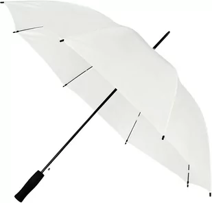Automatyczna lekka parasolka damska biała z czarnym stelażem - Parasole - miniaturka - grafika 1