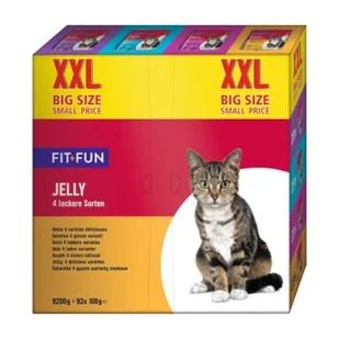 FIT+FUN Jelly Wielopak 92 x 100 g 4 pyszne warianty - Mokra karma dla kotów - miniaturka - grafika 1