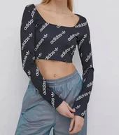Koszulki i topy damskie - Koszulka damska ADIDAS LONGSLEEVE CROP sportowa treningowa długi rękaw - miniaturka - grafika 1