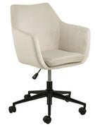 Fotele i krzesła biurowe - Actona fotel biurowy NORA beżowy welur metal 0000090577 - miniaturka - grafika 1