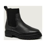 Sztyblety damskie - Tommy Hilfiger Skórzane sztyblety CHELSEA - miniaturka - grafika 1