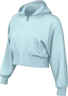 Bluzy damskie - Nike Damska bluza z kapturem W NSW Nk Chll Ft Fz HDY Full Zip Ls Top - miniaturka - grafika 1