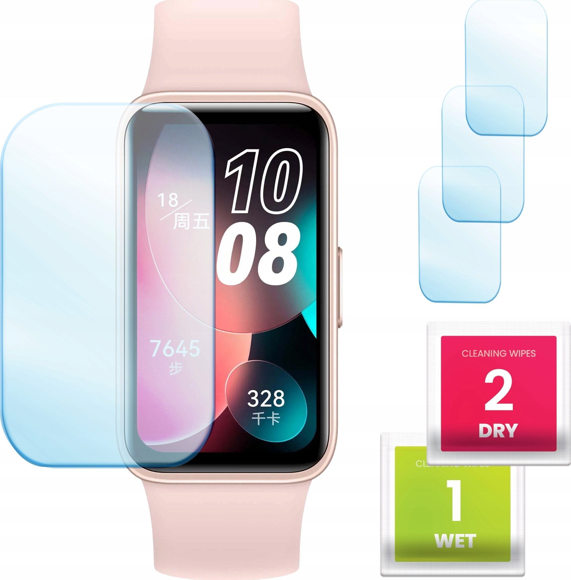 Hello Case 3-PAK Szkło Hybrydowe do Huawei Band 8 Szybka, Szkiełko, Ochronne