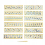 Grzechotki dla dzieci - Tablice Grafomotoryczne Szlaczki Montessori Nauka 12Sztuk - miniaturka - grafika 1