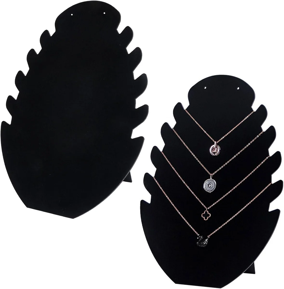 STOJAK 2SZT AKSAMITNY BIŻUTERIA NASZYJNIKI BRANSOLETKI ORGANIZER PREZENT