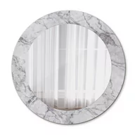 Lustra - Okrągłe Lustro Ścienne Biały marmur 60cm - miniaturka - grafika 1