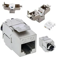 Pozostałe akcesoria sieciowe - Moduł keystone rj45 beznarzędziowy do punktów krosowych ekranowych RJ10 - miniaturka - grafika 1