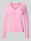 Swetry damskie - Sweter z dzianiny o kroju regular fit z czystej bawełny - miniaturka - grafika 1