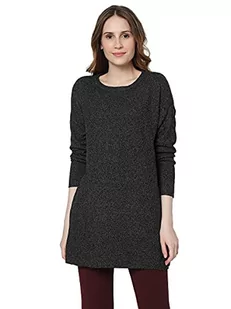 VERO MODA Vmbrilliant Ls O-Neck Long Blouse Noos sweter damski, czarny, XS - Swetry damskie - miniaturka - grafika 1