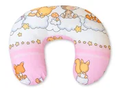 Poduszki do karmienia - Poduszka rogal do karmienia fasolka rozbieralna- leśne zwierzątka różowe - miniaturka - grafika 1