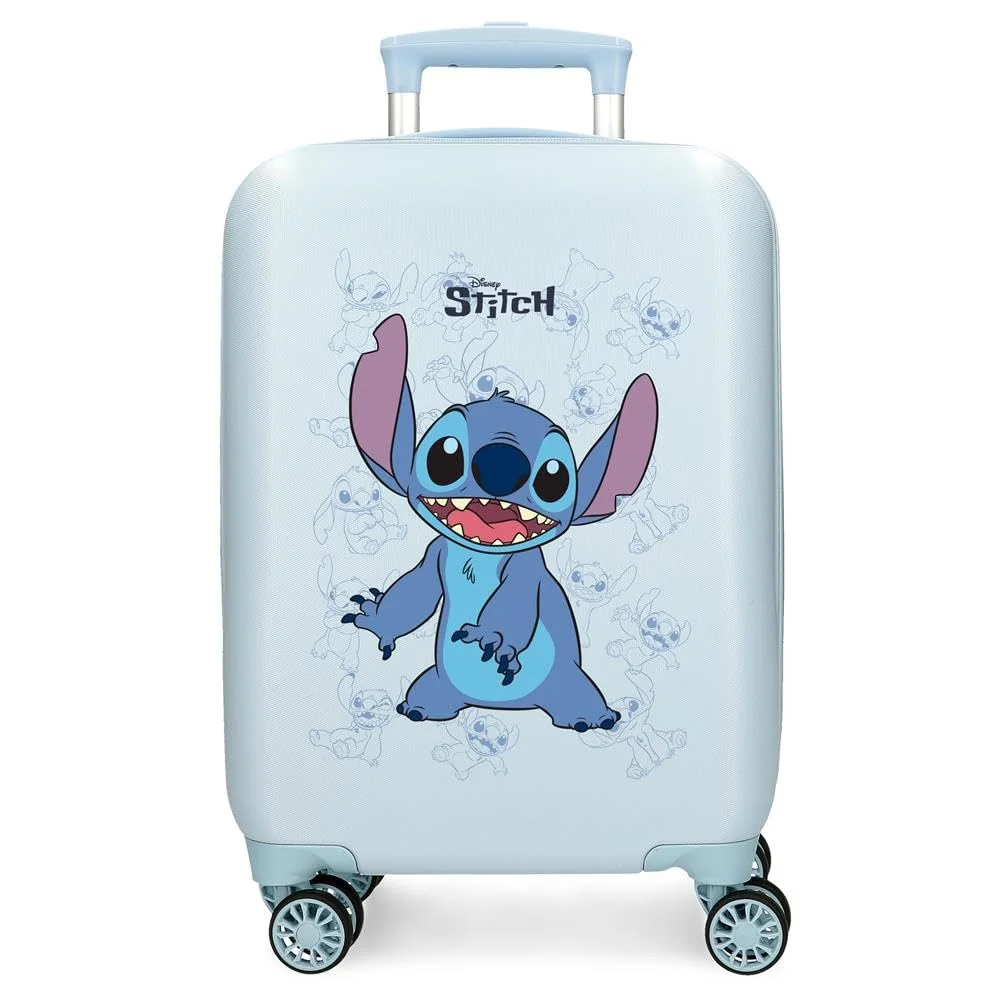 Joumma Bags Disney Happy Stitch Walizki kabinowe, zestaw walizek, wykonany z tworzywa ABS, trwały i lekki materiał, zamek szyfrowy, plecaki szkolne,..