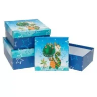 Opakowania i torebki na prezenty - Pudełko prezentowe 3szt smok ROZETTE - miniaturka - grafika 1