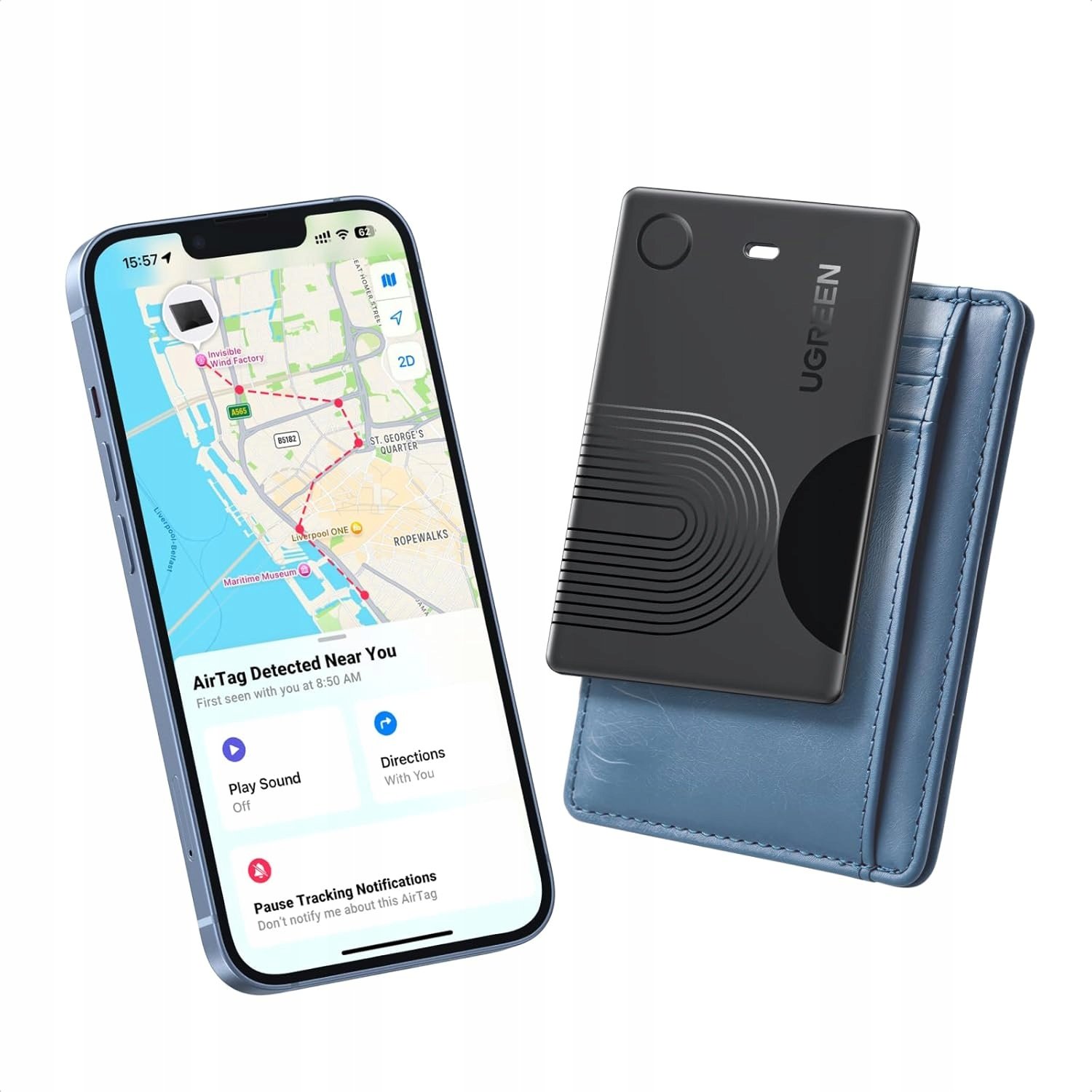 Karta Lokalizacyjna Bluetooth Slim Do Portfela (iOS)