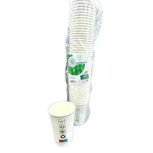 Kubek papierowy biały 300ml/12oz (max350ml) (50szt) GM120OZCARB śr.90mm THINK`N GREEN - Naczynia i sztućce jednorazowe - miniaturka - grafika 1