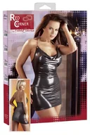Sukienki - Czerwona sukienka mini z łańcuszkiem w kolorze czarnym Rozmiar XS - miniaturka - grafika 1