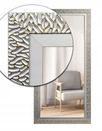 Lustra - Ekskluzywne lustro w STYLOWEJ srebrnej złotej drewnianej ramie 110x60 z24 - miniaturka - grafika 1