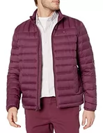 Kurtki męskie - Tommy Hilfiger Męska kurtka puchowa do spakowania (regularne i duże i wysokie) płaszcz puchowy, Merlot, S - miniaturka - grafika 1