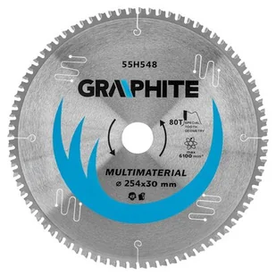 Graphite Tarcza do pilarki widiowa 254x30mm 80 zębów uniwersalna 55H548 55H548 - Akcesoria do elektronarzędzi - miniaturka - grafika 1