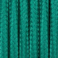 Przewody elektryczne - Ciemnozielony kabel w opocie poliestrowym 19 sosnowy las dwużyłowy 2x0.75 Kolorowe Kable - miniaturka - grafika 1