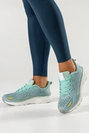 Sneakersy damskie - Turkusowe Sneakersy Damskie Buty Sportowe Do Biegania Na Białej Platformie Ze Żłobieniami Sznurowane Casu Bc109-40 - miniaturka - grafika 1