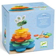 Układanki dla dzieci - Drewniana układanka z filcowymi elementami MOTYLEK DJ06404 - miniaturka - grafika 1
