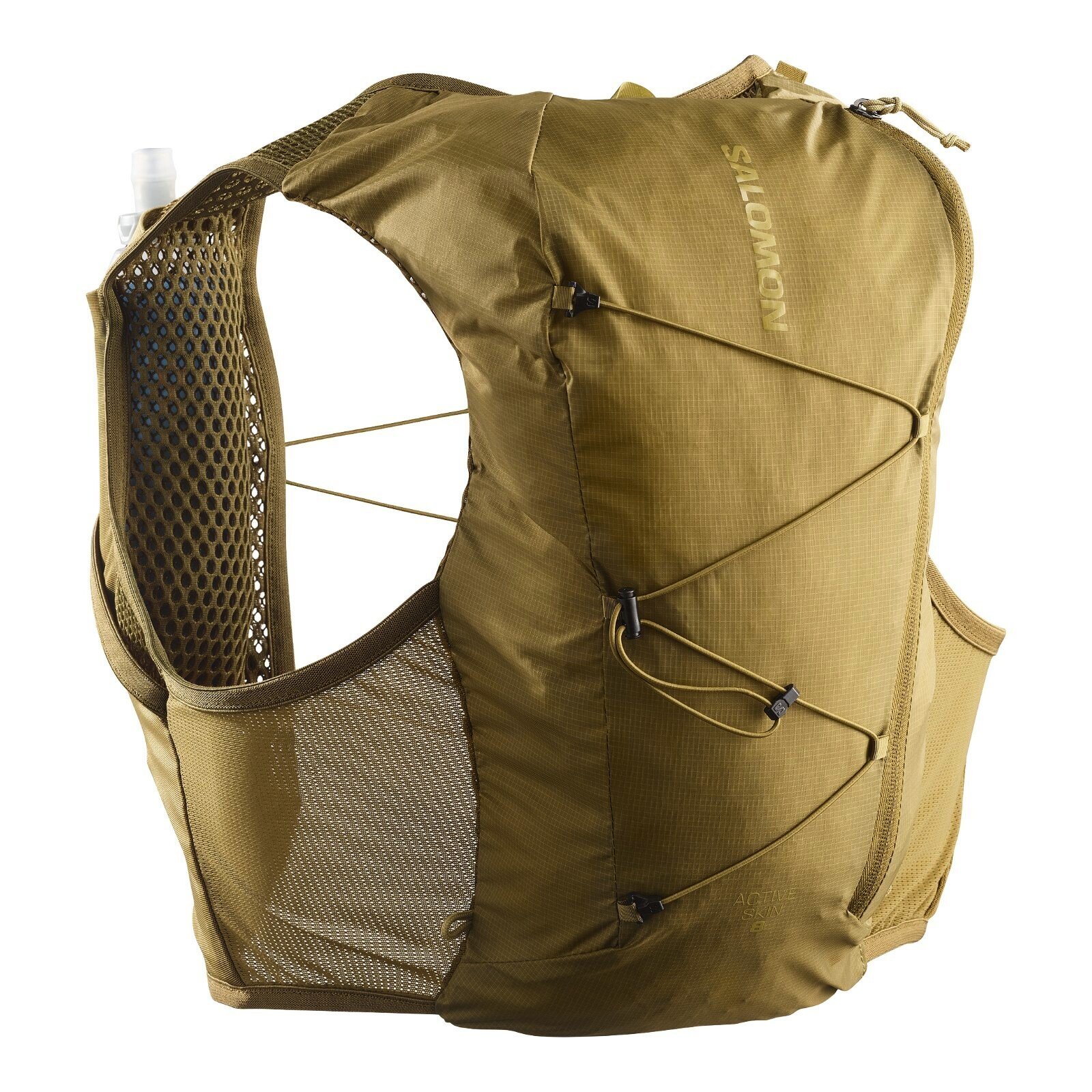 Kamizelka do biegania Salomon Active Skin 8 Set Brilliant Olive/Willow