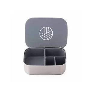 ECO RASCALS Klasyczny Lunch Box Bento szary - Zestawy naczyń dla dzieci - miniaturka - grafika 1