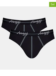 Sloggi Slipy (2 pary) "Start Mini" w kolorze czarnym - Majtki męskie - miniaturka - grafika 1