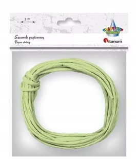 Titanum Sznurek papierowy 3.5mmx5m jasnozielony - Pozostałe akcesoria dla plastyków - miniaturka - grafika 1