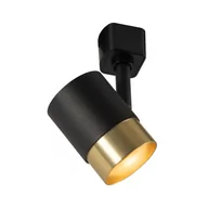 Lampy sufitowe - Lucide Track - Floris 09952/01/30 reflektor do szynoprzewodu 1x5W GU10 czarny/złoty - miniaturka - grafika 1