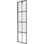 Parawany nawannowe - Mexen Next parawan nawannowy 1-skrzydłowy 50 x 150 cm, czarny wzór, czarny - miniaturka - grafika 1