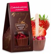Kakao i czekolada - Chocostick M.Pelczar mleczna czekolada z truskawkami 60g CZE.STI.TRU - miniaturka - grafika 1