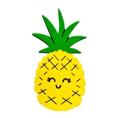 Dodatki do strojów karnawałowych - ANANAS FILCOWY ŻÓŁTO-ZIELONY 17x9,5cm - miniaturka - grafika 1