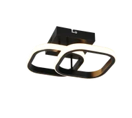 Lampy sufitowe - KASIA R63531932 lampa sufitowa dwa czarne kwadraty LED 7W 3000K - miniaturka - grafika 1