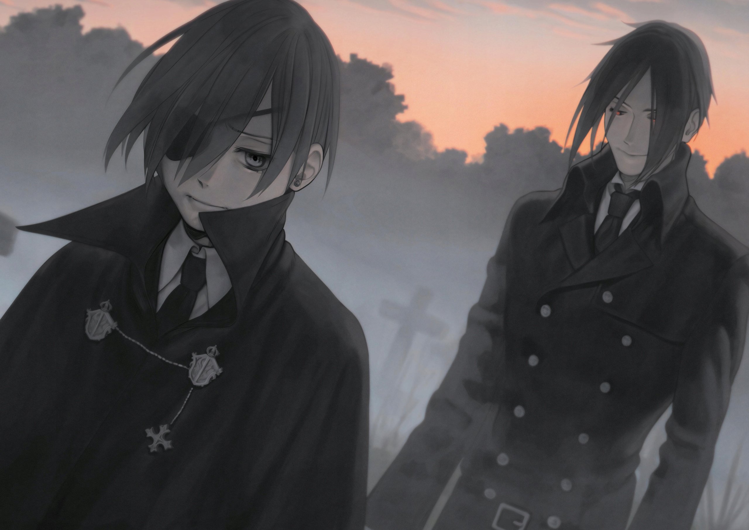 Plakat A3 Kuroshitsuji Anime Ciel Sebastian