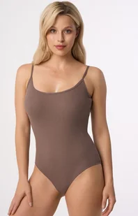 Body damskie na ramiączkach kakaowe Tia, Kolor kakaowy, Rozmiar S, Babell - Primodo.com - Body - miniaturka - grafika 1