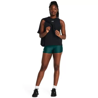 Spodnie sportowe damskie - Damskie legginsy krótkie treningowe Under Armour UA HG Authentics Shorty - zielone - UNDER ARMOUR - grafika 1