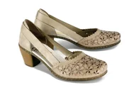 Czółenka - RIEKER 40986-64 beige, czółenka damskie - Rieker - miniaturka - grafika 1
