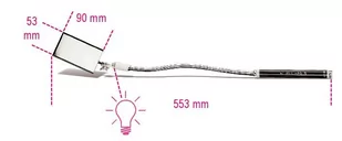 Beta Tools Lusterko inspekcyjne 553mm 1715FL/B BE 1715FL/B - Narzędzia samochodowe - miniaturka - grafika 1