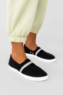 Czarne tenisówki Casu slip on 11011-1 - Trampki damskie - miniaturka - grafika 1