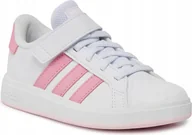 Buty dla dziewczynek - BUTY dziecięce ADIDAS GRAND COURT ID0738 sportowe białe różowe paski 28,5 - miniaturka - grafika 1