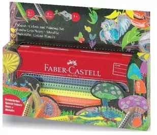 Faber-Castell GmbH&Co. Jumbo GRIP Malset Neon + Metallic - Pozostałe akcesoria dla plastyków - miniaturka - grafika 2