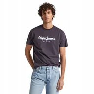 Koszulki męskie - PEPE JEANS KOSZULKA MĘSKA T-SHIRT KEGAN GRAFITOWA r.L - miniaturka - grafika 1