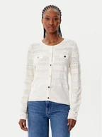 Swetry damskie - Morgan Kardigan 252-MNAHIA Beżowy Slim Fit - miniaturka - grafika 1