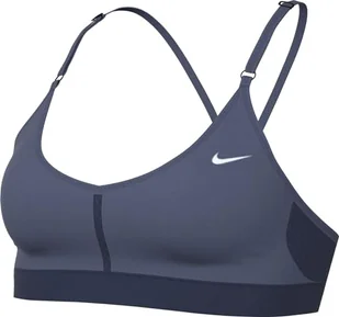 Nike Damski biustonosz Df Indy z dekoltem w serek, dyfuzed Blue/Midnight Navy/Wh, XXL, Dyfuzor Blue/Midnight Navy/Wh, XXL - Biustonosze - miniaturka - grafika 1
