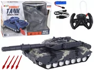 Zabawki zdalnie sterowane - Zdalnie Sterowany Duży Czołg Rc Pojazd Wojskowy Zabawka Prezent Militaria - miniaturka - grafika 1